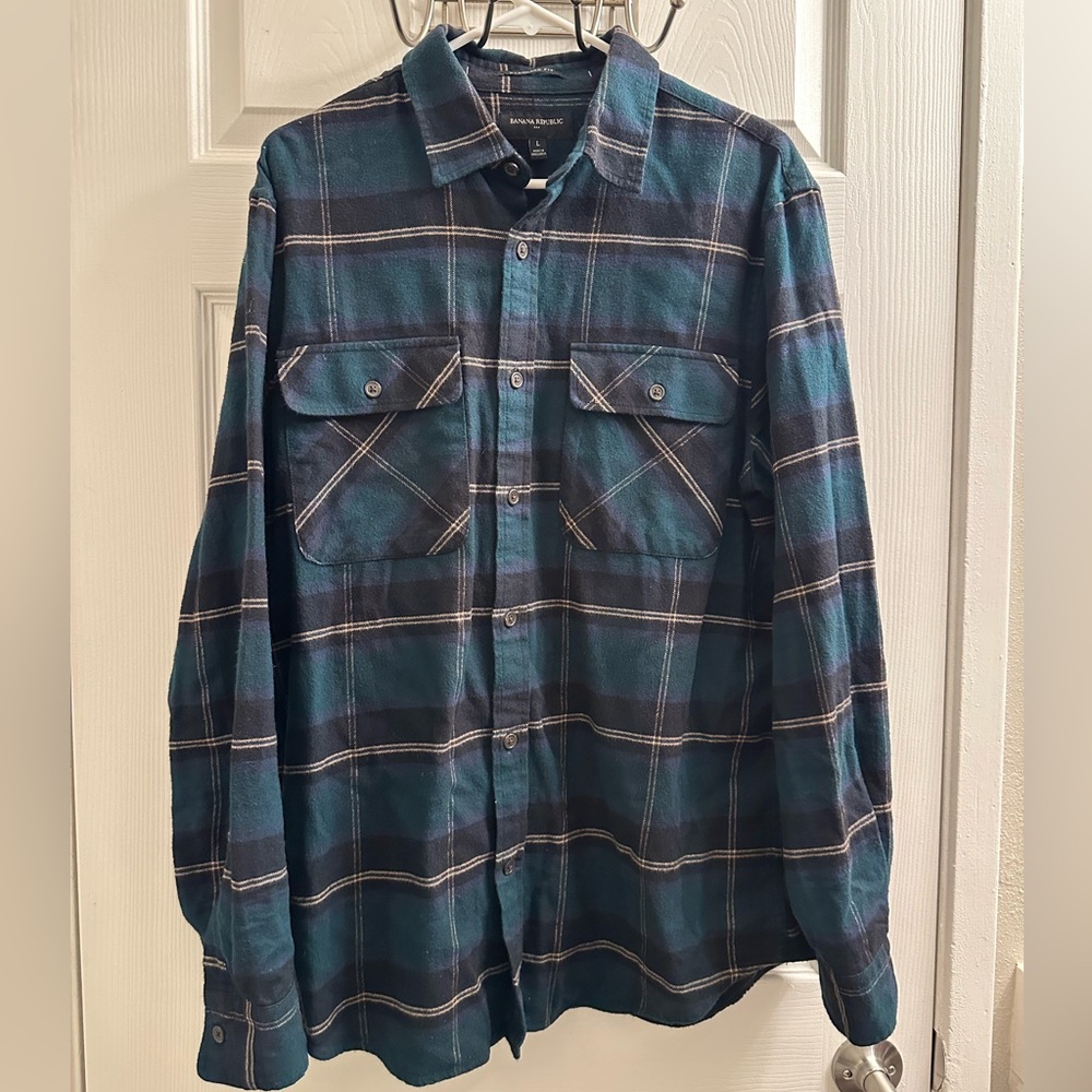 Banana Republic Men's Plaid Shirt-
